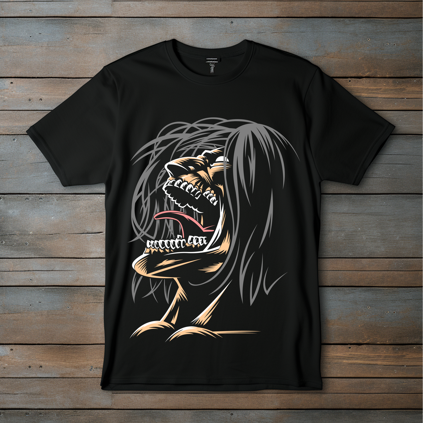 ¡Camiseta Titán de Ataque – Fuerza Primordial en Diseño Minimalista!