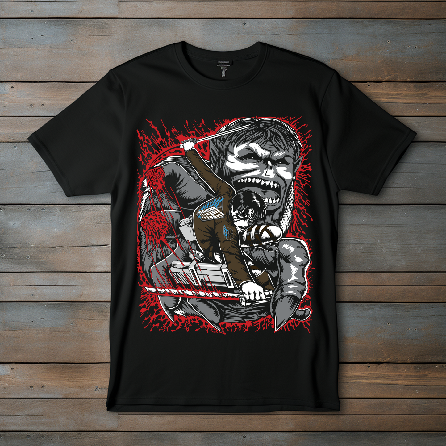 ¡Camiseta Levi Ackerman – Fuerza y Estilo en un Solo Diseño!