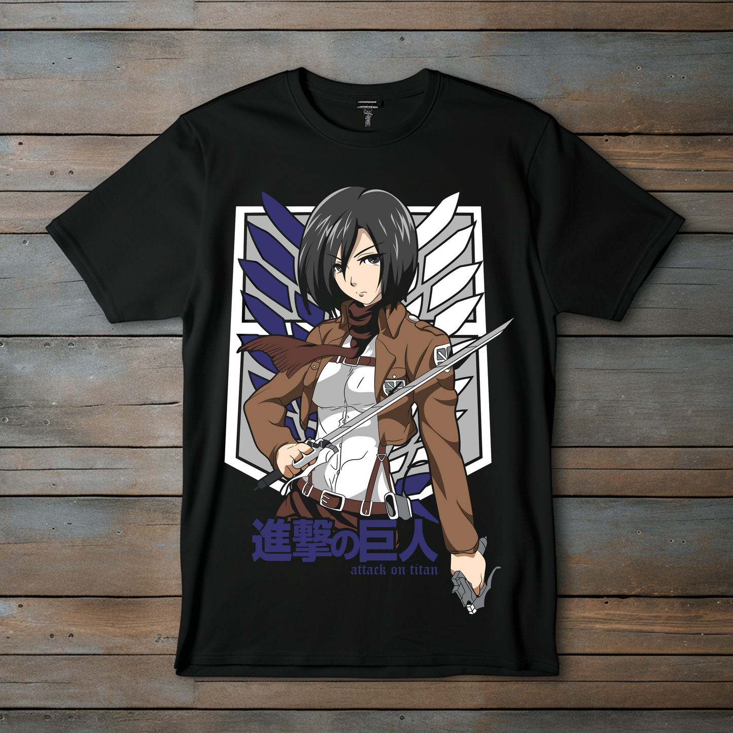 ¡Camiseta Mikasa Ackerman – Elegancia y Poder en Shingeki no Kyojin!