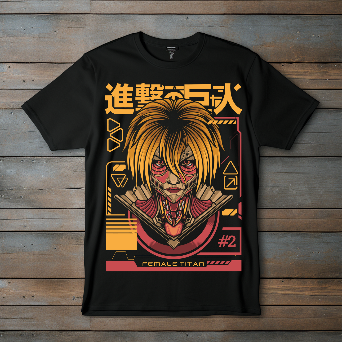 ¡Camiseta Titán Hembra – Poder y Elegancia en Diseño Retro-Futurista!