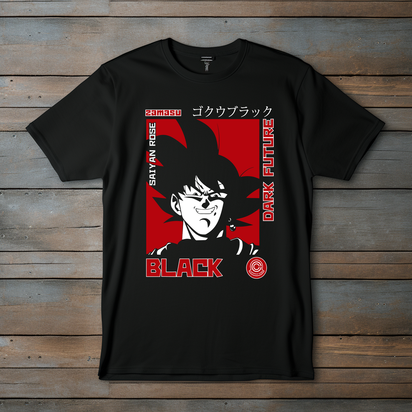 Camiseta Esencial Anime Goku Black Dark Future