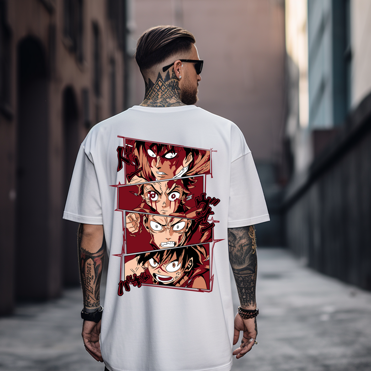 Camiseta Oversize Demon Slayer – Anime Streetwear