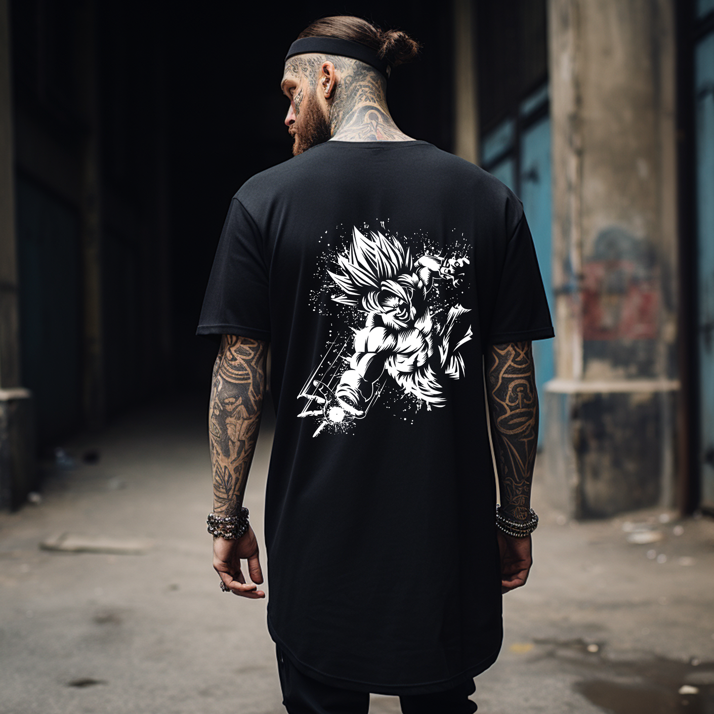 Camiseta Oversize Goku Kamehameha - Canaliza el poder del Saiyan legendario