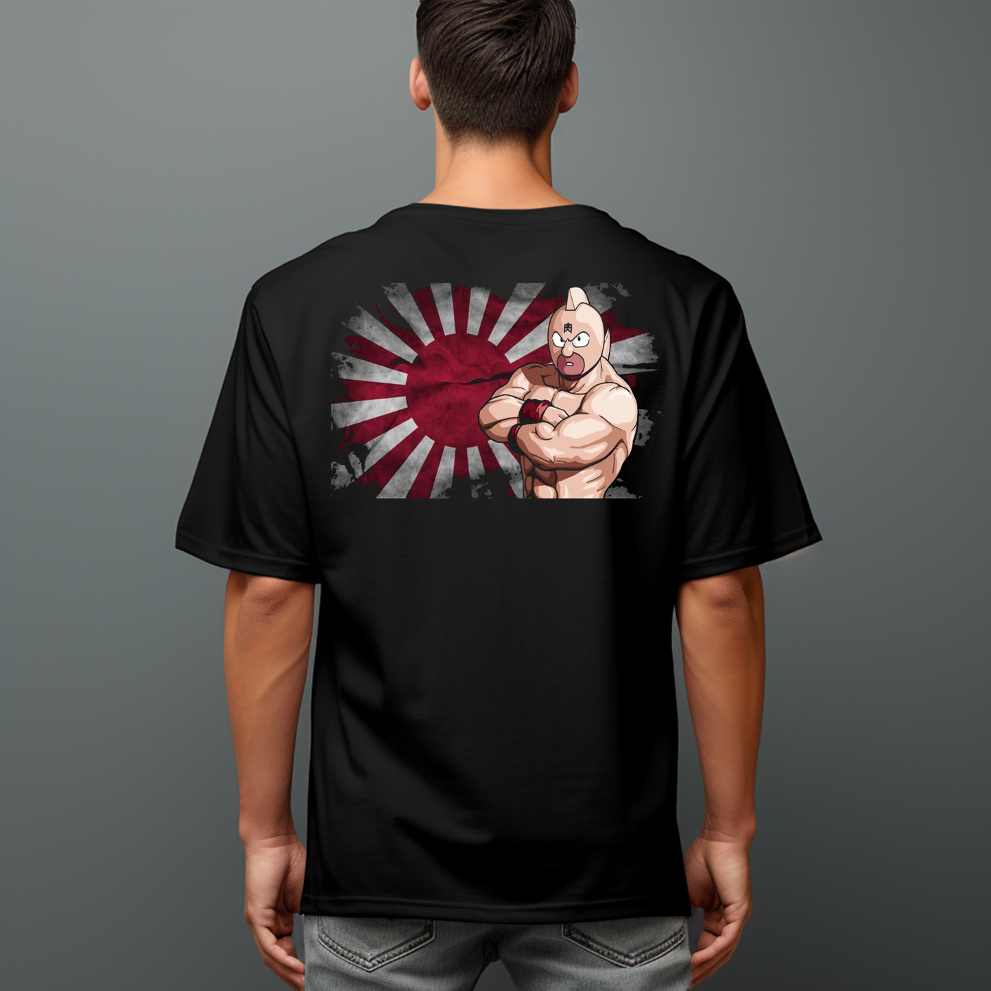 Camiseta Oversize Kinnikuman Rising Sun - Fuerza y Orgullo