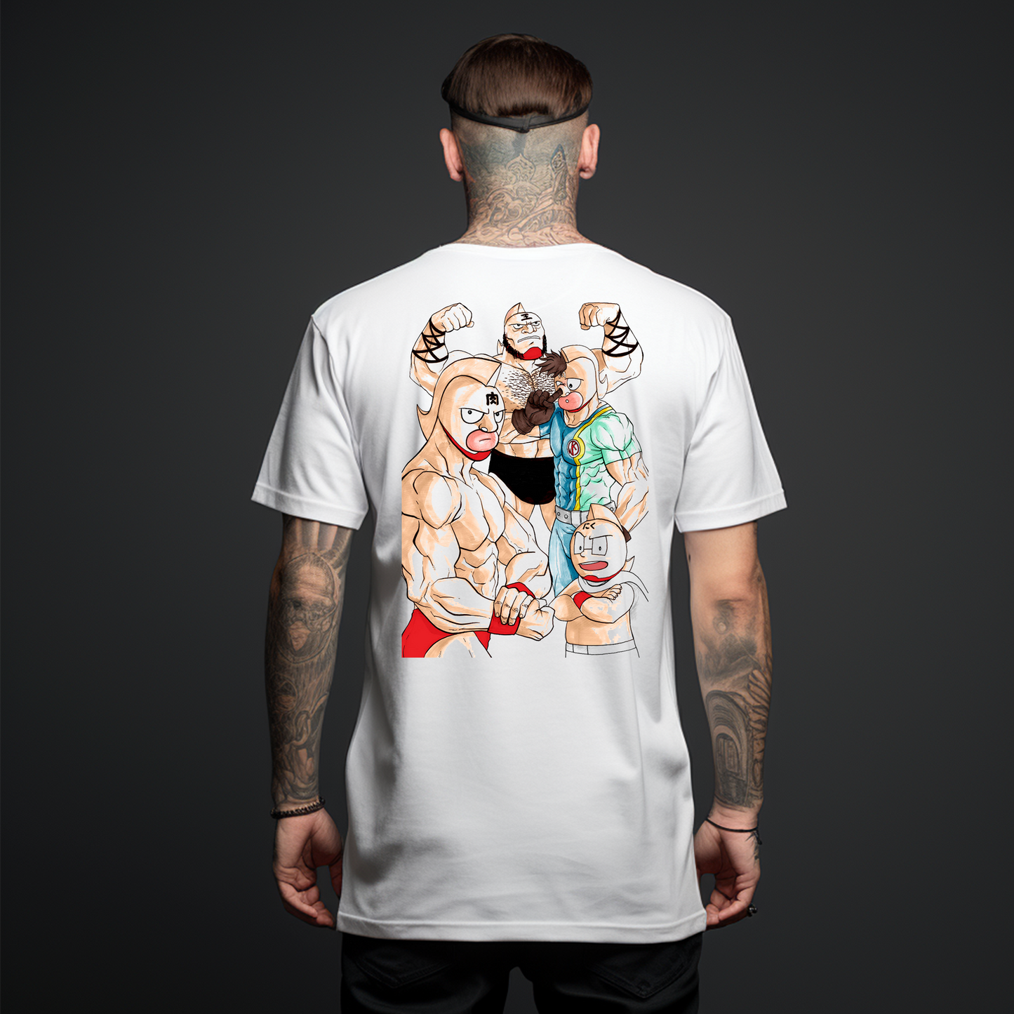 Camiseta Oversize MUSCULMAN Kinnikuman Teamwork - Unidos por la Victoria