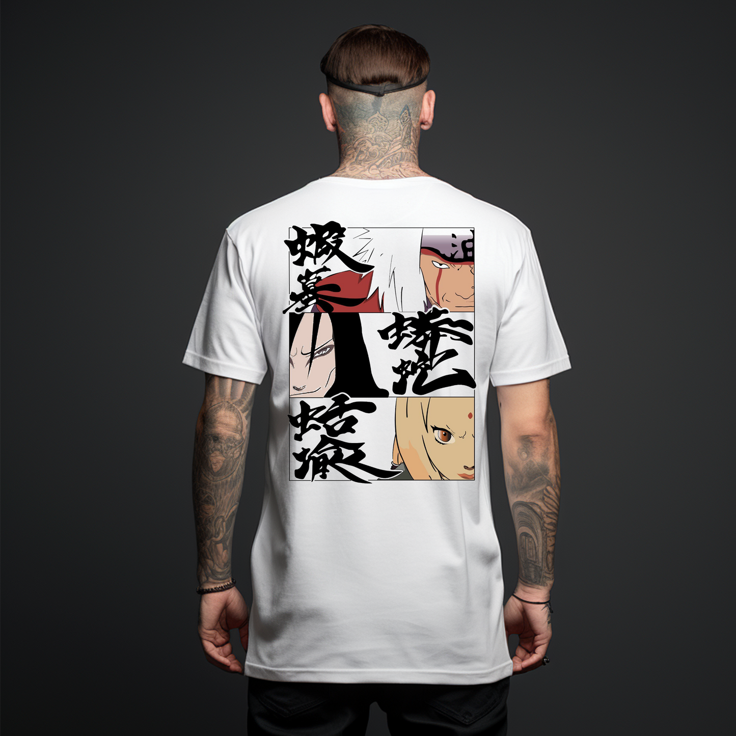 Camiseta Oversize Sannin Legendarios– Estilo Anime Streetwear