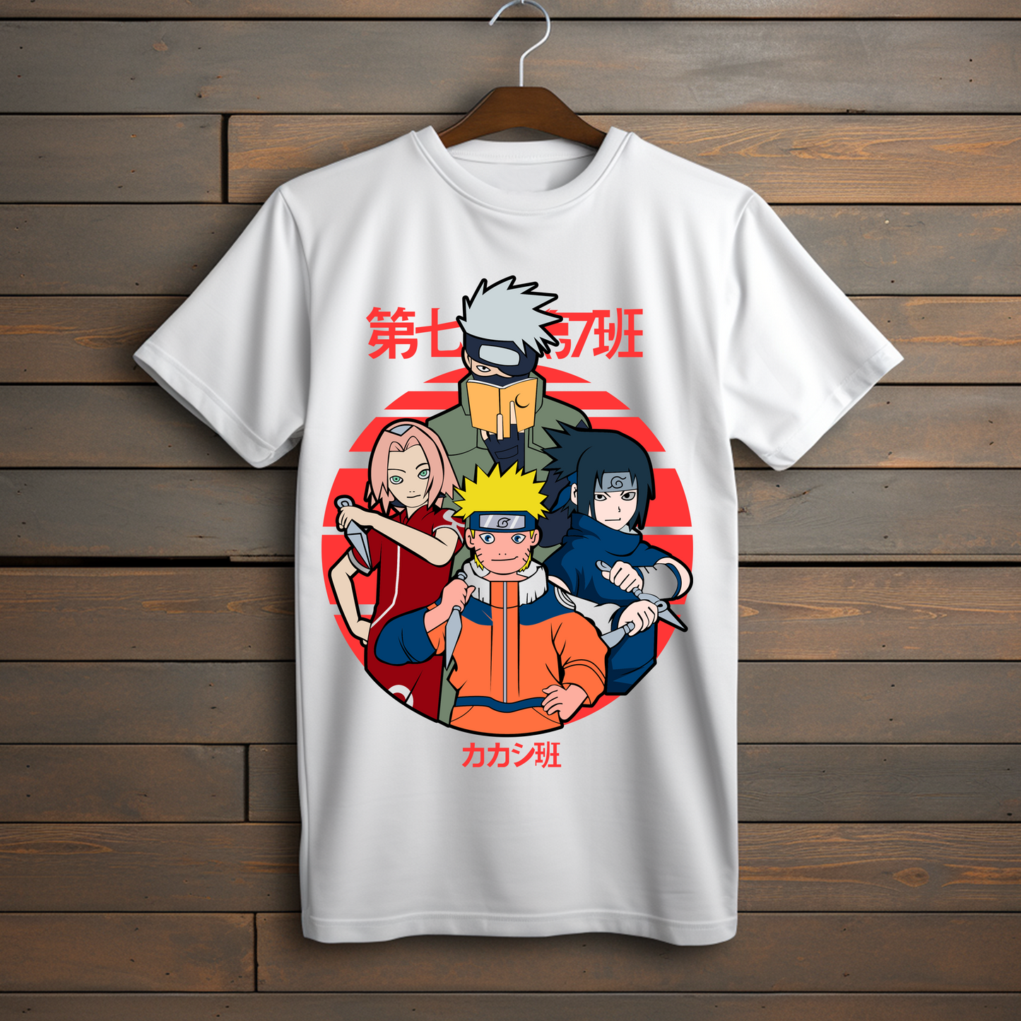 Camiseta "Equipo 7" – Unión y Determinación Ninja