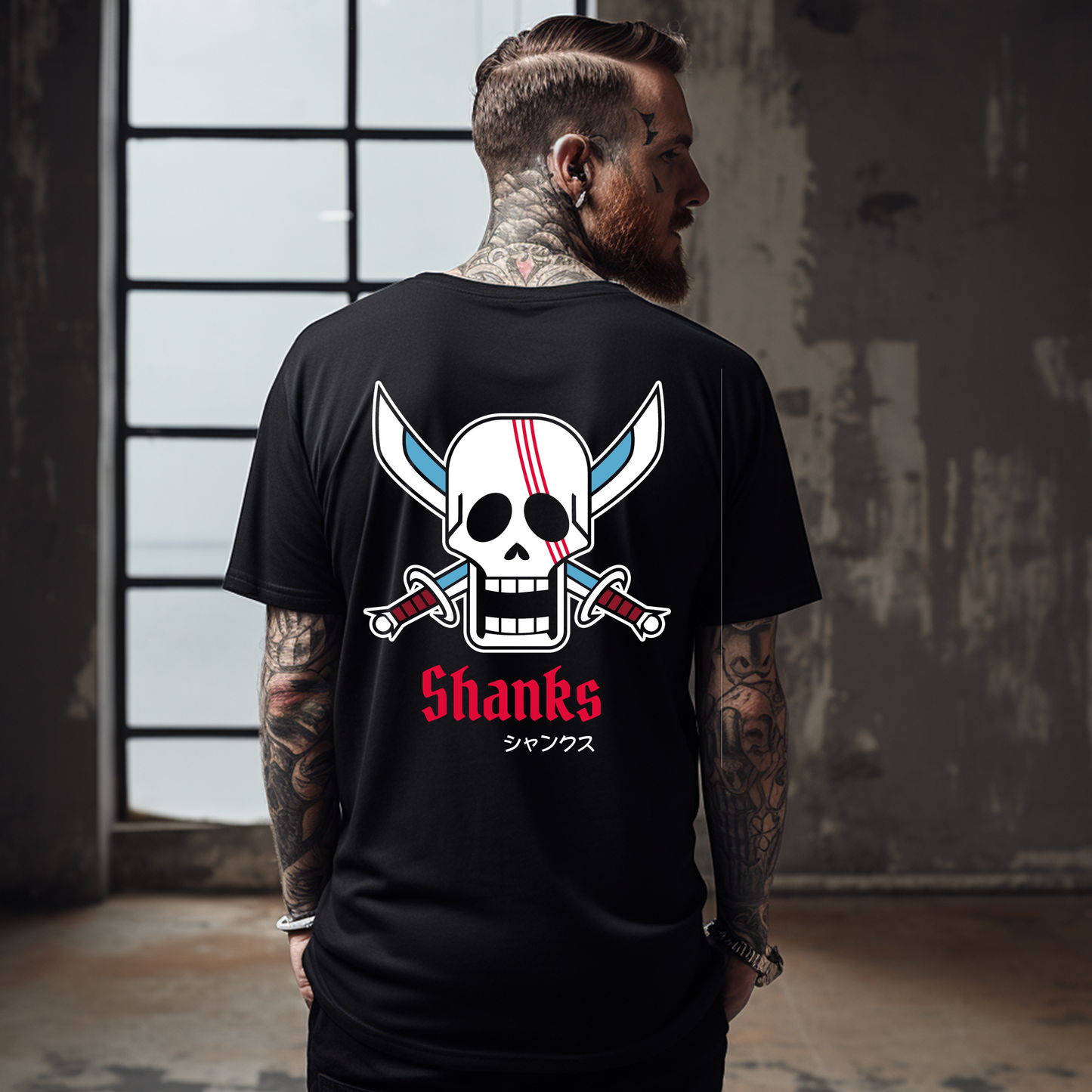 Camiseta Oversize Anime One Piece – Diseño Exclusivo de Shanks