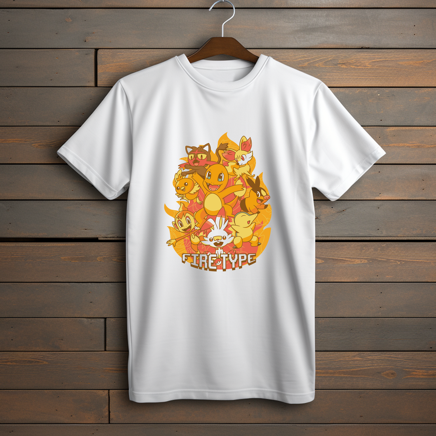 Camiseta Esencial - Pokémon Fire Type: Poder y Pasión en Cada Detalle