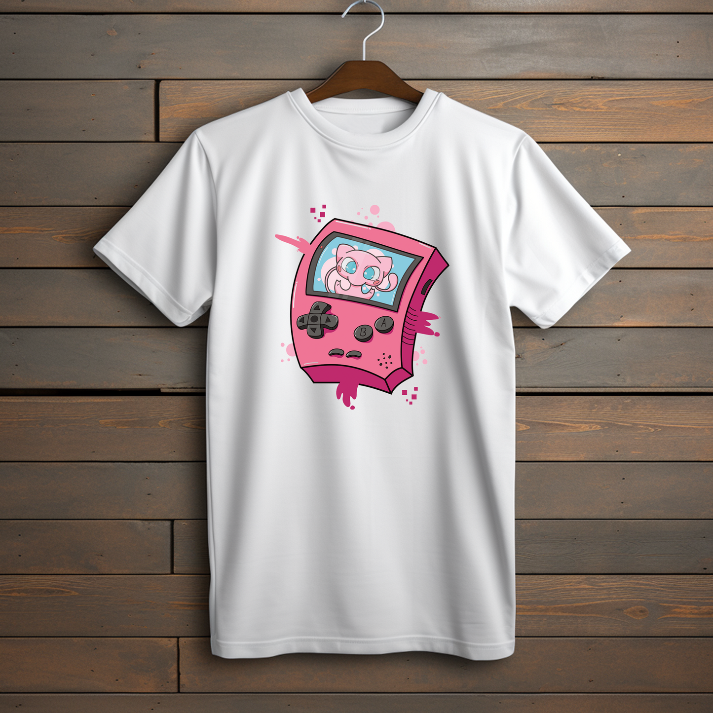 Camiseta Esencial - Mew Gameboy Pixel Drip: Nostalgia y Estilo Retro