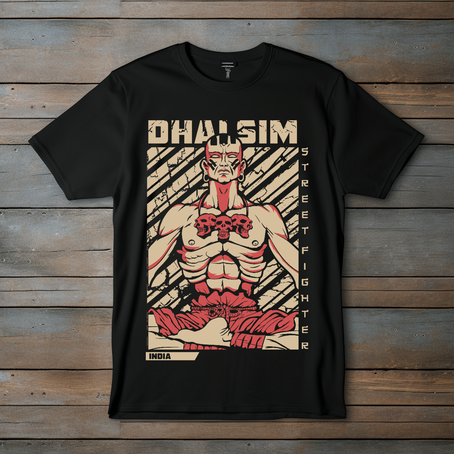 Camiseta Esencial Dhalsim – La Serenidad del Guerrero de Street Fighter
