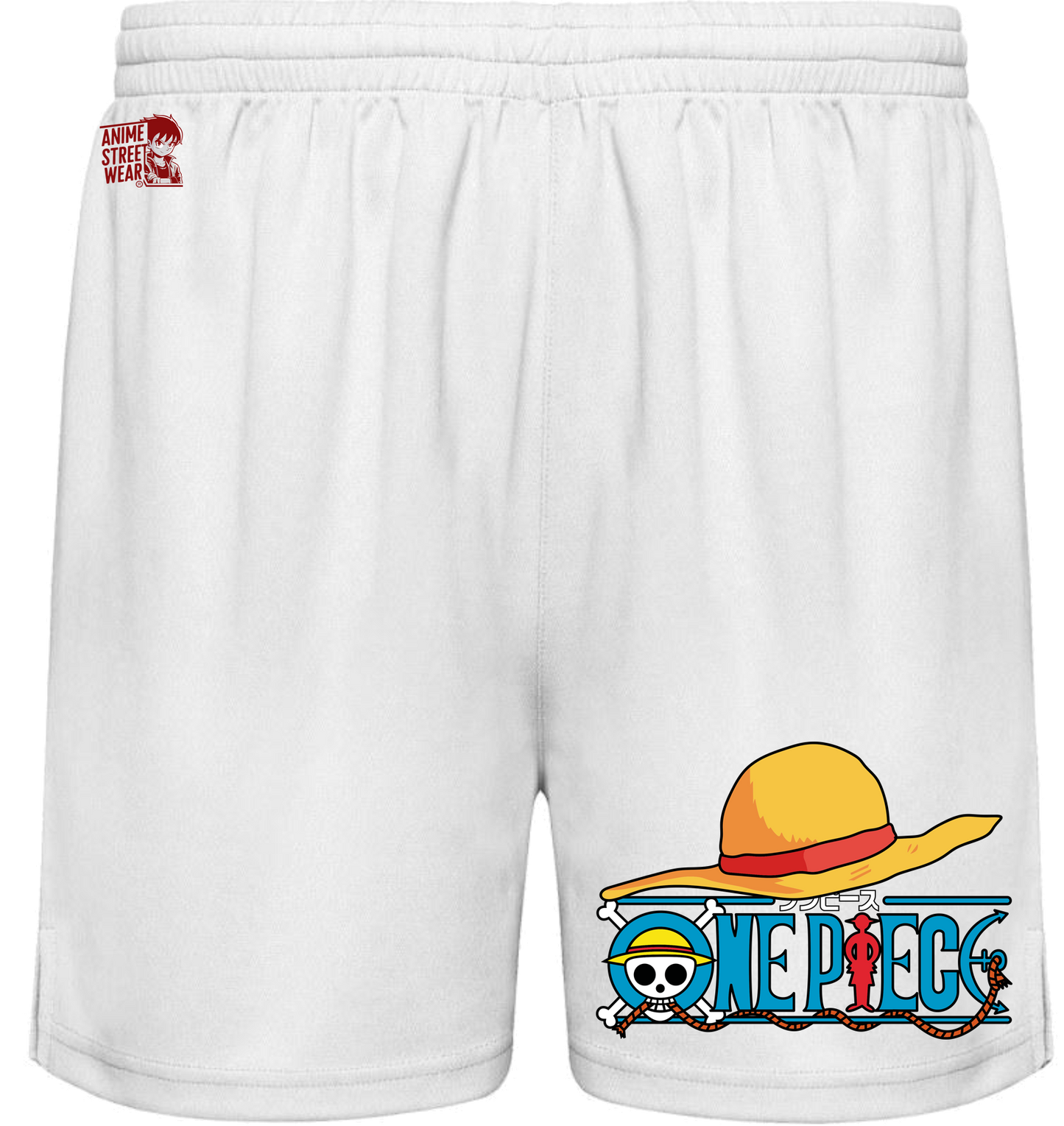 Bañador Blanco y en Negro One Piece – Símbolo del Rey Pirata