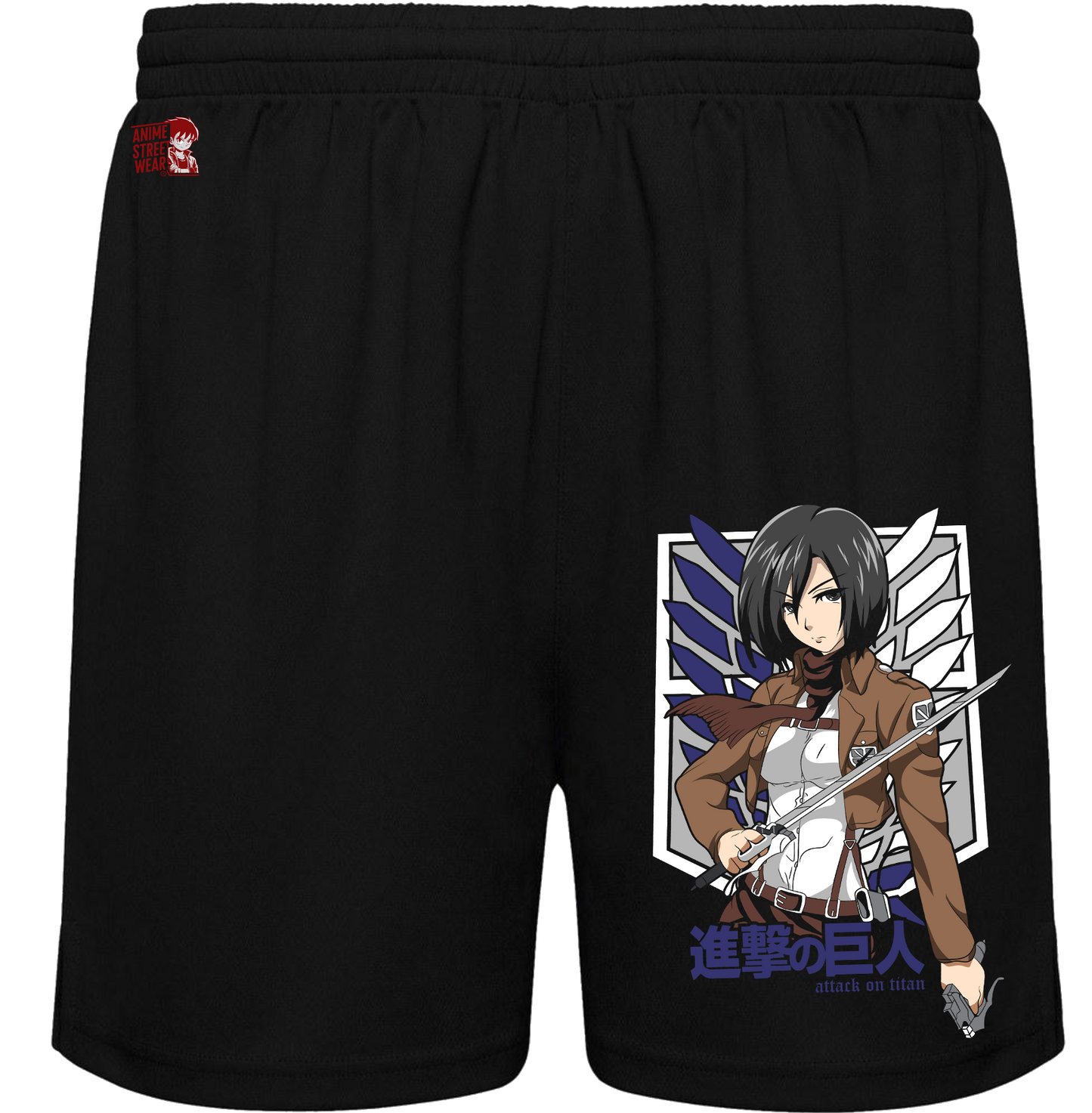 Bañador Negro Mikasa Ackerman - Shingeki no Kyojin | Ropa Anime Streetwear