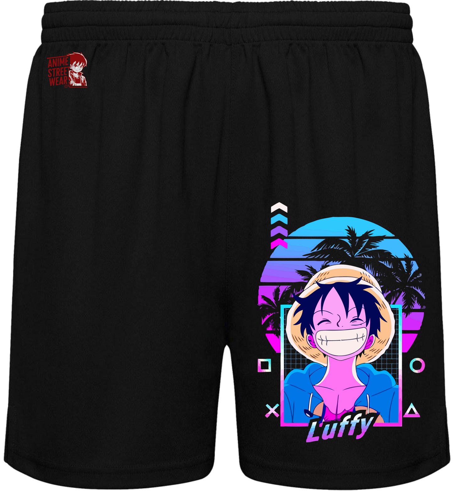 Bañador Negro One Piece - Luffy Vice City