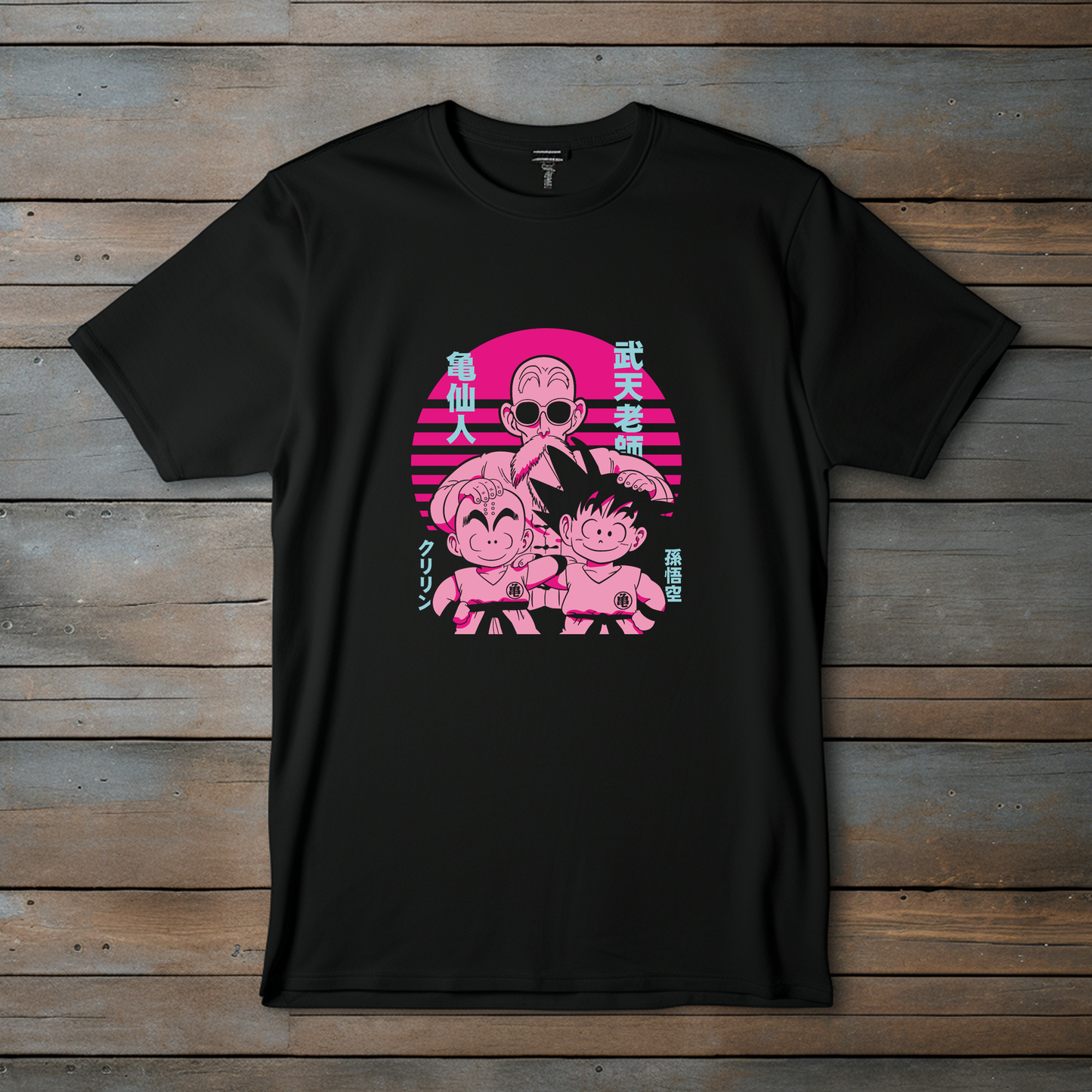 Camiseta "El Dúo Legendario: Goku, Krillin y el Maestro Roshi"