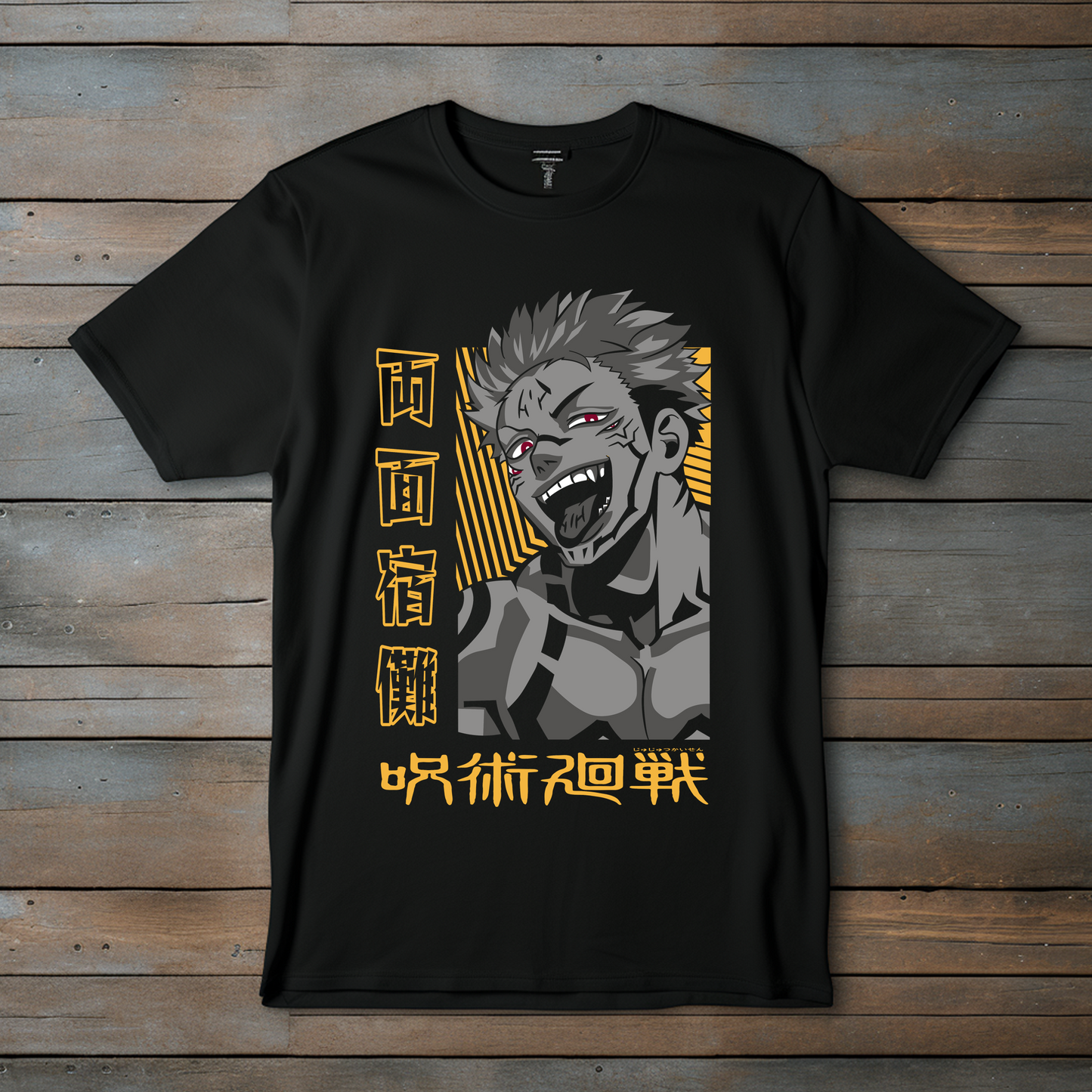 Camiseta Anime "Jujutsu Kaisen" – Ryomen Sukuna Estilo Audaz