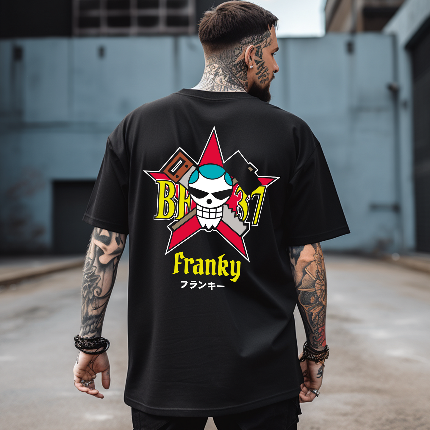 Camiseta Oversize Anime One Piece – Diseño Exclusivo de Franky