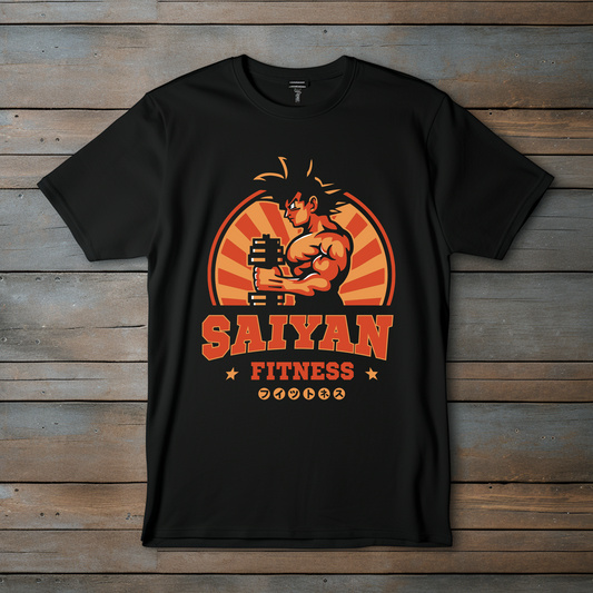 CAMISETA DE ANIME - DISEÑO EXCLUSIVO "SAIYAN FITNESS"