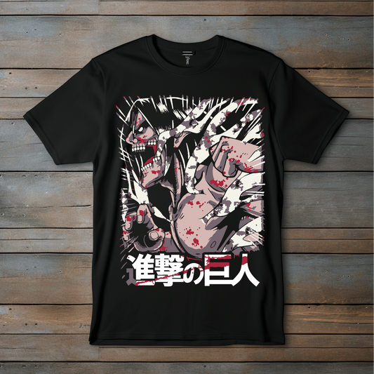 Camiseta Eren Yeager Titan – Ataque Impresionante de Attack on Titan