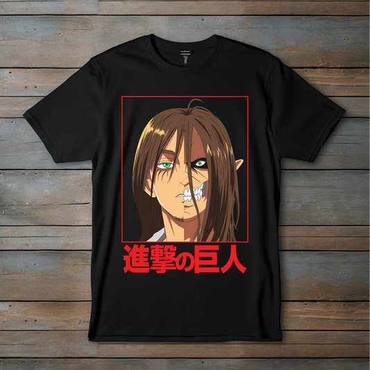 Camiseta de Eren Yeager – Transformación Épica de Attack on Titan