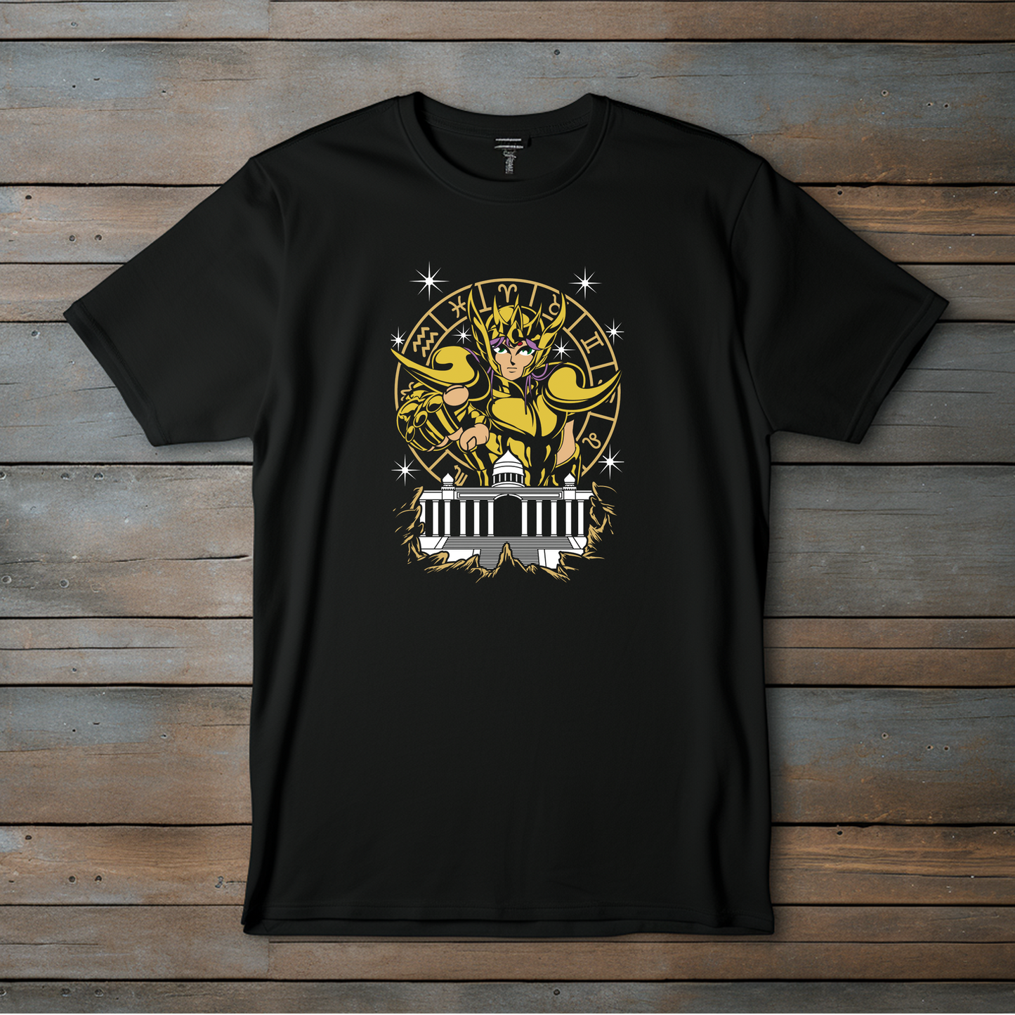 Camiseta Esencial "Caballero Dorado de Capricornio – Guardián de la Décima Casa Zodiacal