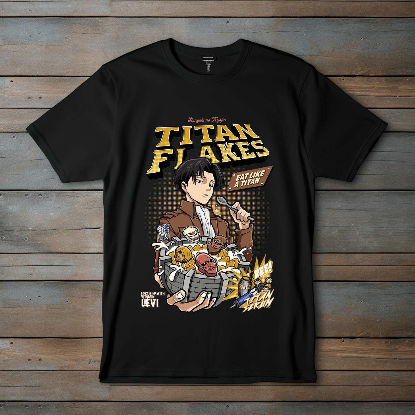 Camiseta Esencial - Titan Flakes  Ataque a los Cereales