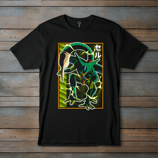 Camiseta "Cell Perfecto" – Diseño Explosivo del Villano Supremo de Dragon Ball