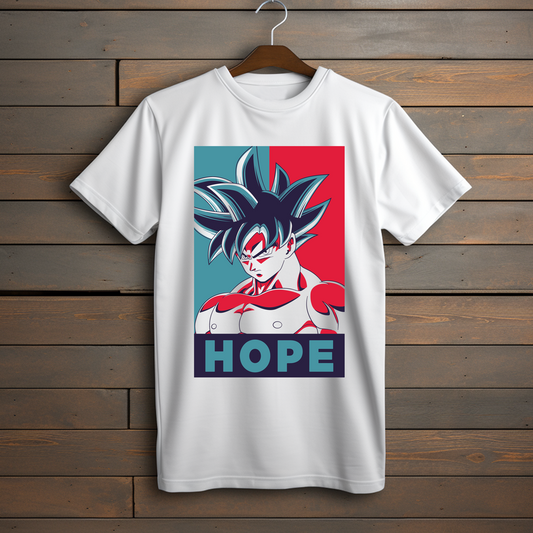 Camiseta Dragon Ball - Goku Ultra Instinct Hope | Diseño Estilo Pop Art Inspirador