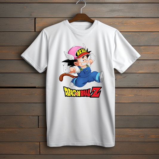 Camiseta Dragon Ball Z - Kid Goku con Gorra de Arale | Edición Especial Nostalgia