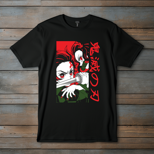 Camiseta "Demon Slayer" – Tanjiro y Nezuko, Lazos de Sangre