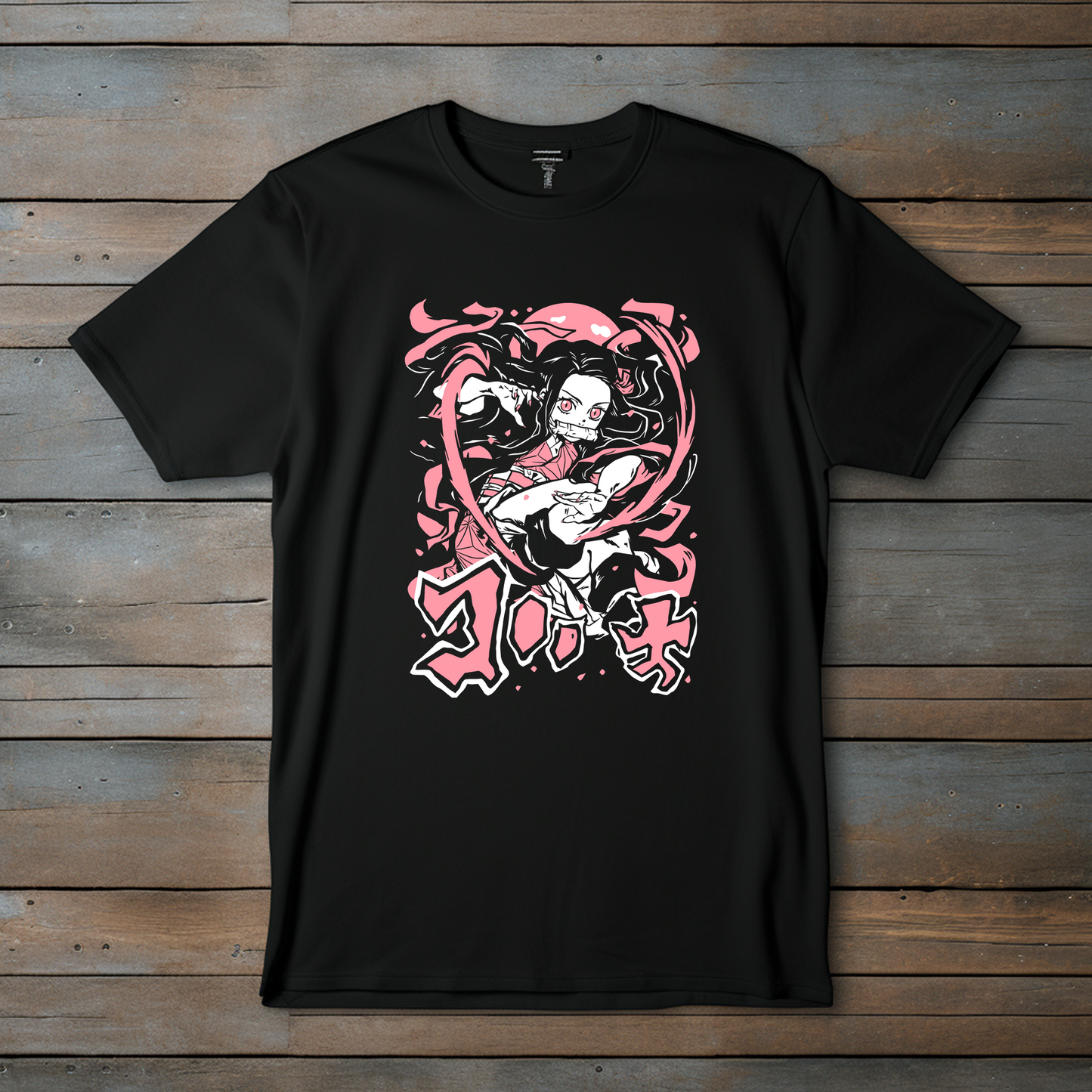 Camiseta "Demon Slayer" – Nezuko Kamado en Modo de Combate