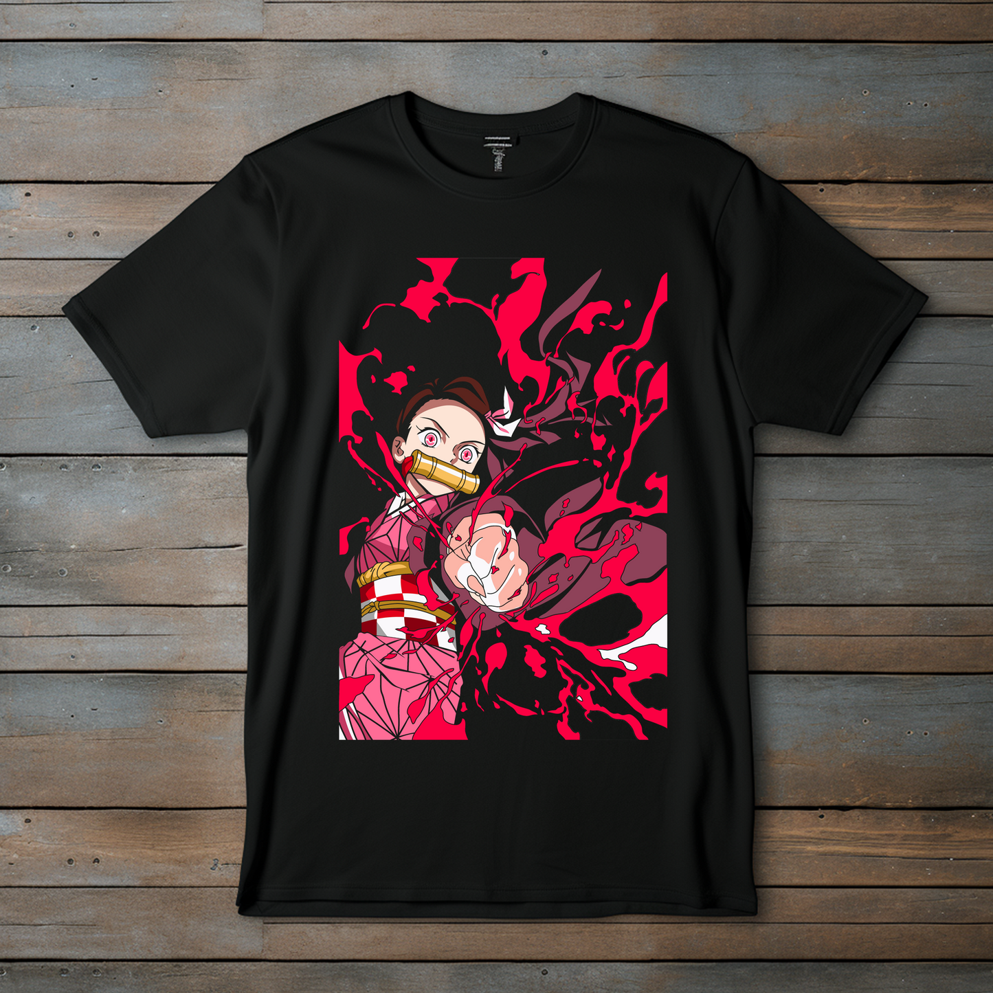 Camiseta Anime "Demon Slayer" – Nezuko y el Poder Desatado