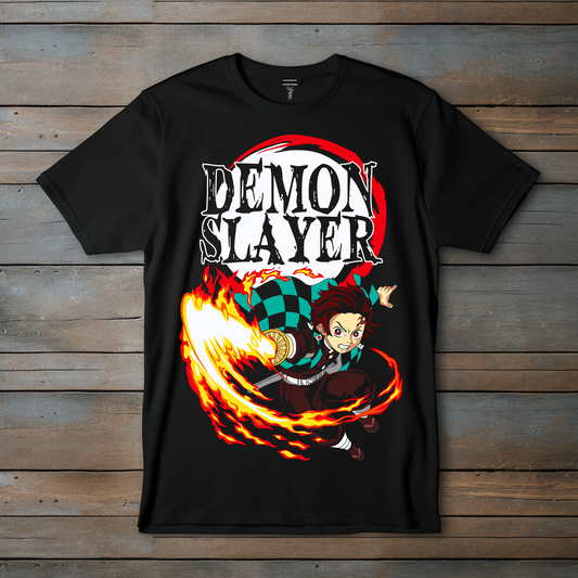 Camiseta Anime "Demon Slayer" – Tanjiro Kamado en Acción