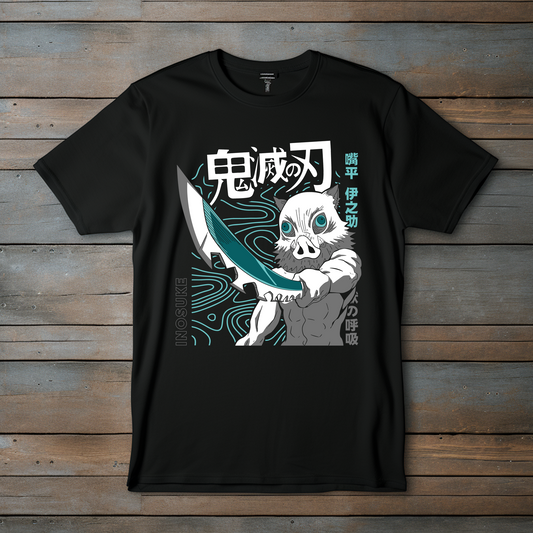 Camiseta Anime "Demon Slayer" – Edición Especial de Inosuke Hashibira