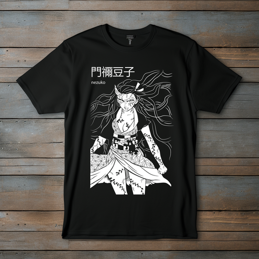 Camiseta Anime "Demon Slayer" – Nezuko en Transformación Demoníaca