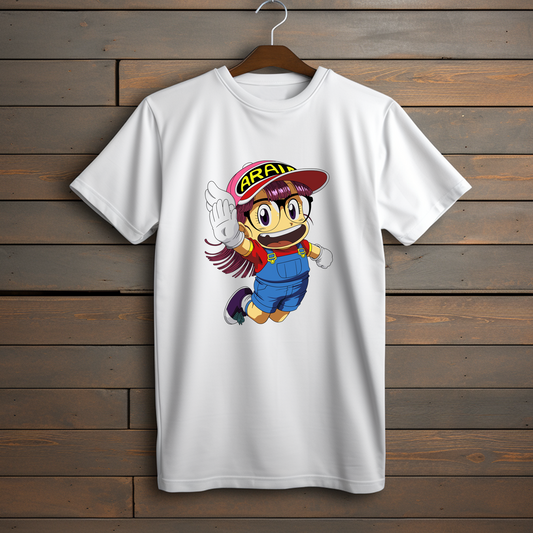 Camiseta Premium "Arale Norimaki - ¡Hola desde Villa Pingüino!"