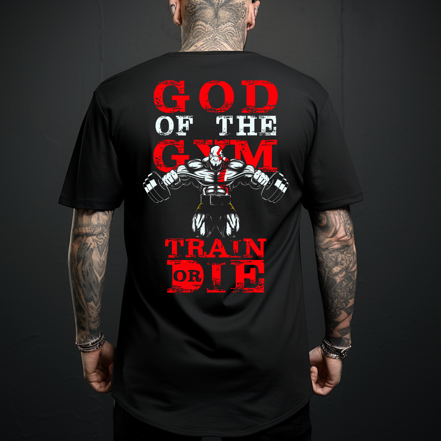 CAMISETA ANIME OVERSIZE KRATOS GOD OF THE GYM