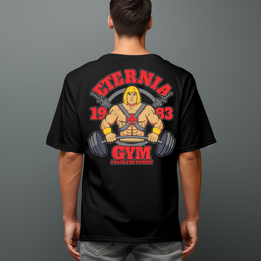 Camiseta OVERSIZE MASTER DEL UNIVERSO "Eternia Gym – ¡Tengo el poder!" – Fuerza Épica en Cada Entrenamiento