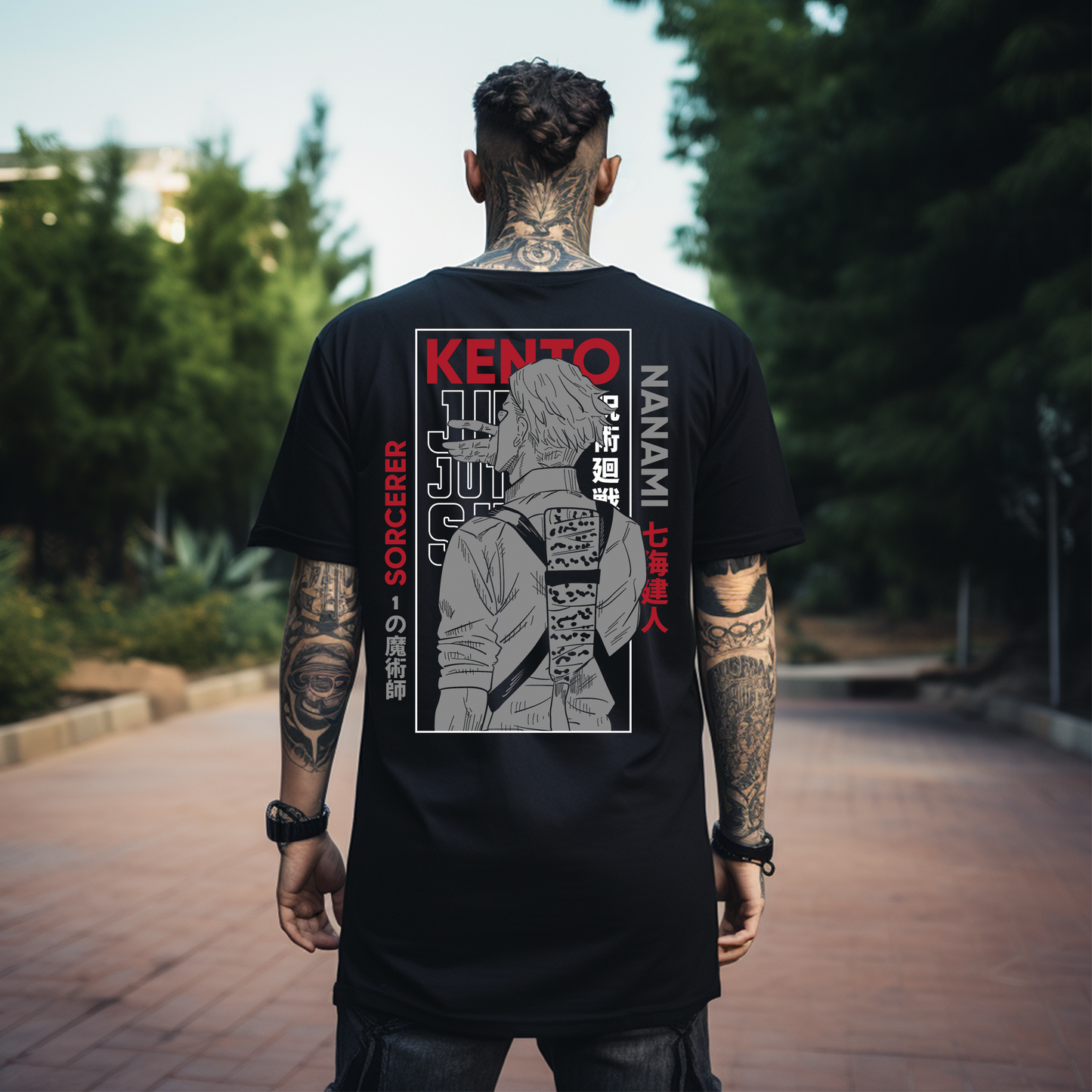 Camiseta Oversize Kento Nanami – Elegancia y Disciplina del Hechicero