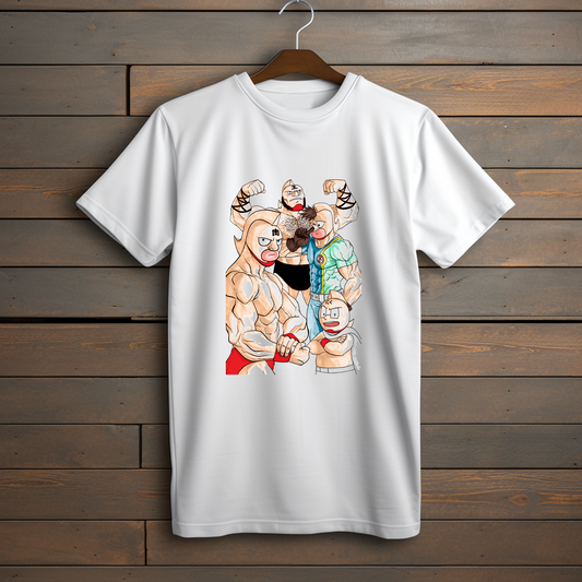 Camiseta Premium "Equipo Kinnikuman" - Un Clásico del Anime