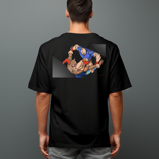 CAMISETA ANIME OVERSIZE KINNIKUMAN FIGHTING IN THE AIR