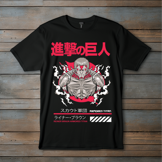 Camiseta de Reiner Braun – El Titán Acorazado de Attack on Titan