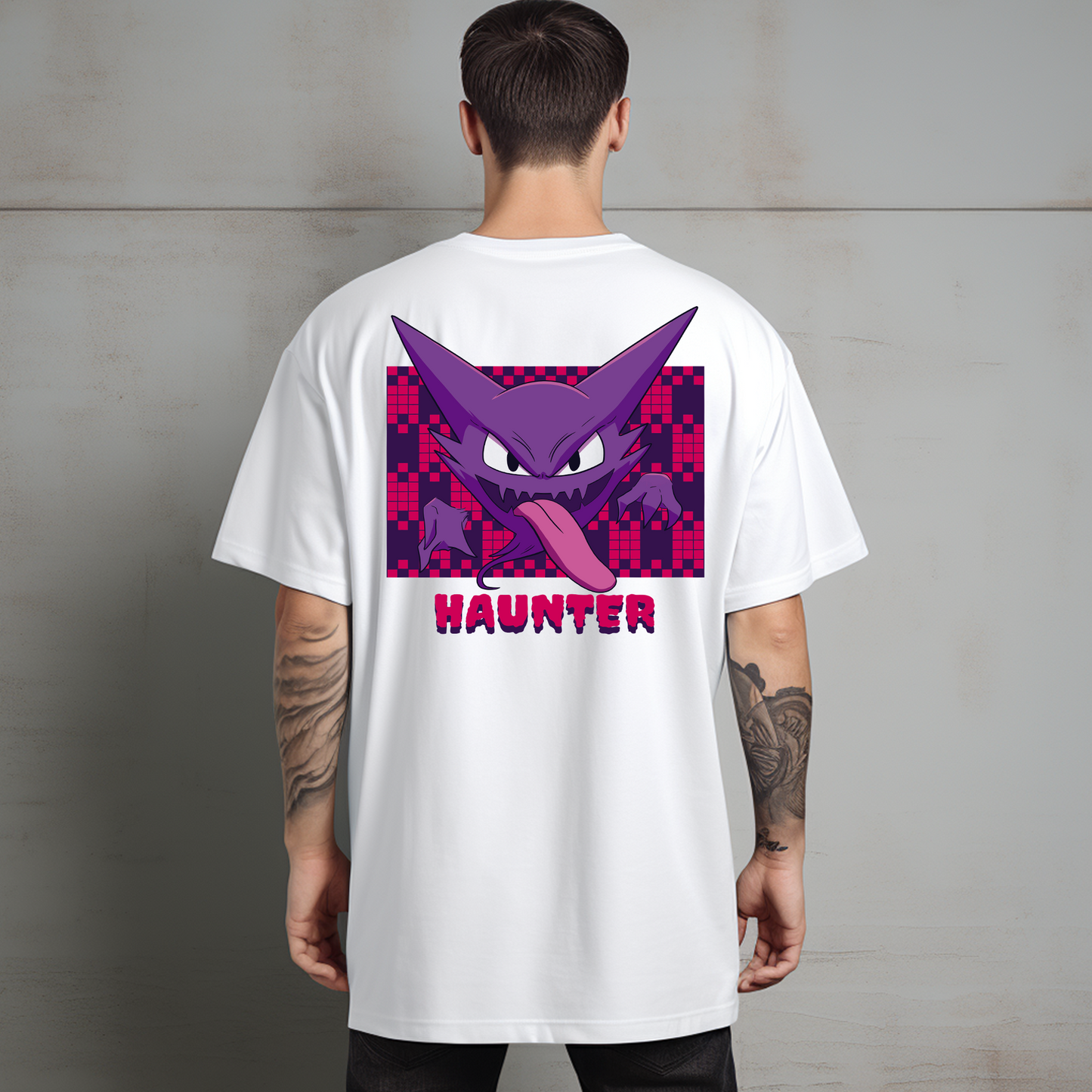 Camiseta Oversize - Haunter Pixel Ghost: Estilo Fantasmal Retro