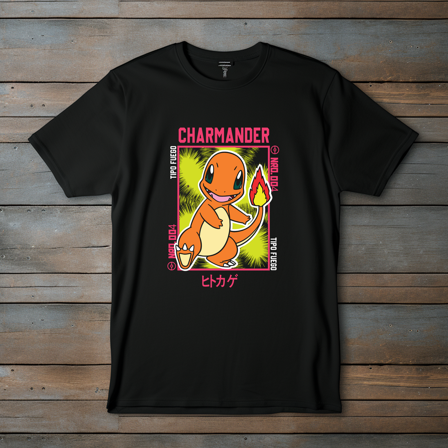 Camiseta Oversize - Charmander Retro Card