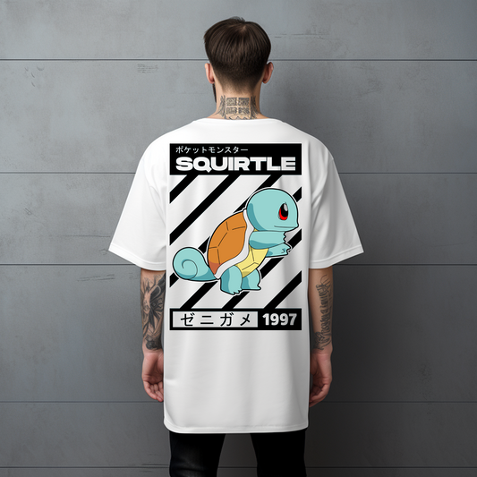 CAMISETA ANIME OVERSIZE POKEMON TIPO AGUA SQUIRTLE