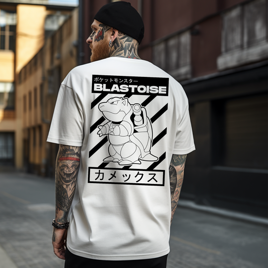 CAMISETA ANIME OVERSIZE POKEMON BLASTOISE POKEMON DE AGUA