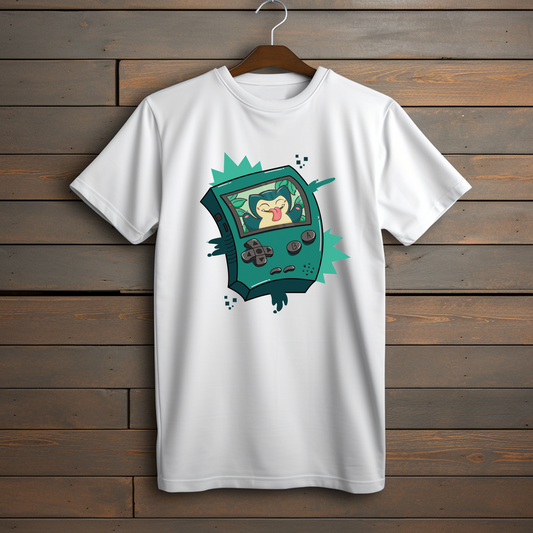 Camiseta Premium "Snorlax Retro Gamer" - Relajación Clásica Pokémon