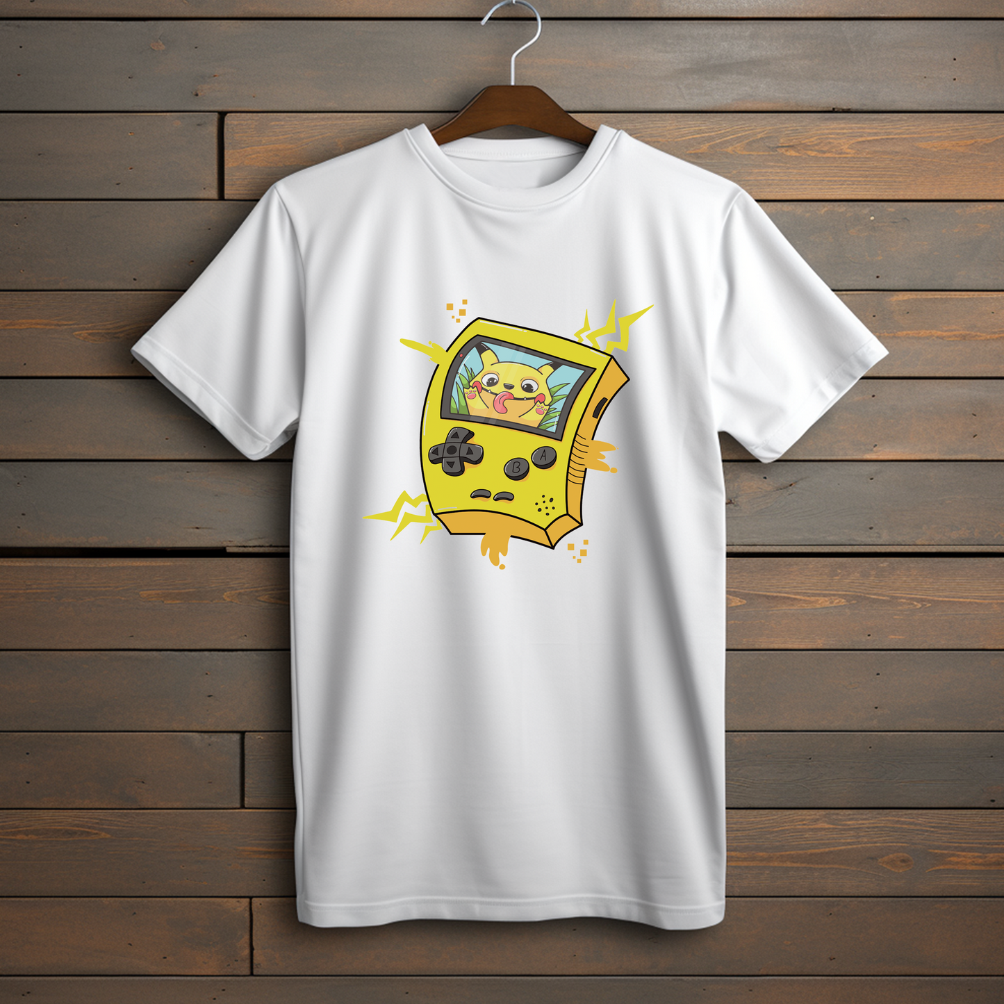 Camiseta Esencial - Pikachu Gameboy Pixel Drip: Nostalgia y Energía Retro