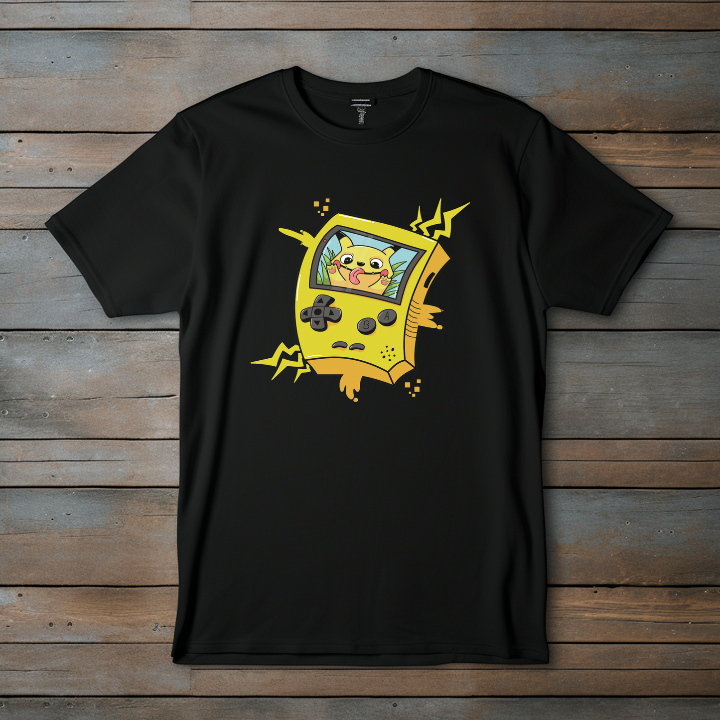 Camiseta Esencial - Pikachu Gameboy Pixel Drip: Nostalgia y Energía Retro