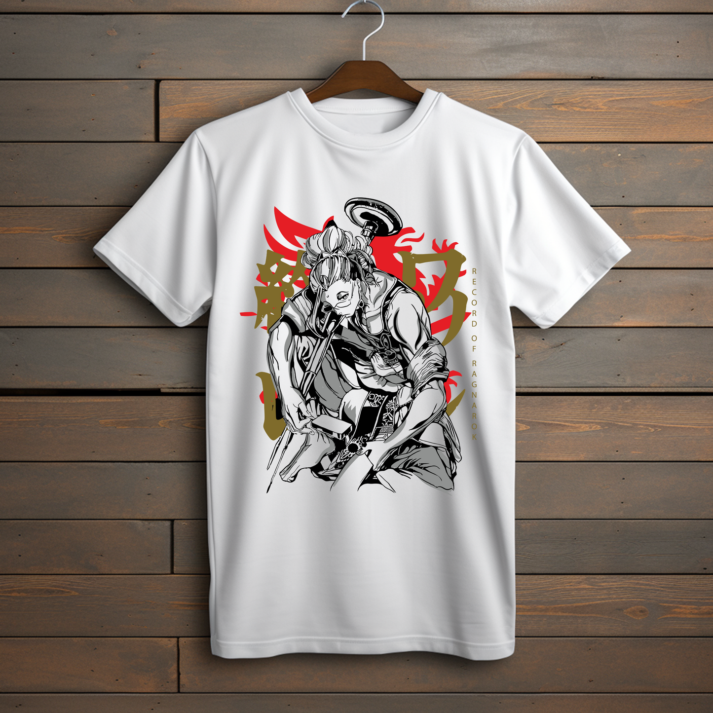 Camiseta "Record of Ragnarok" - Estilo Samurai Intenso